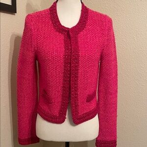 Alice + Olivia wild Pink Knitted Blazer 
New With Tags . Size M